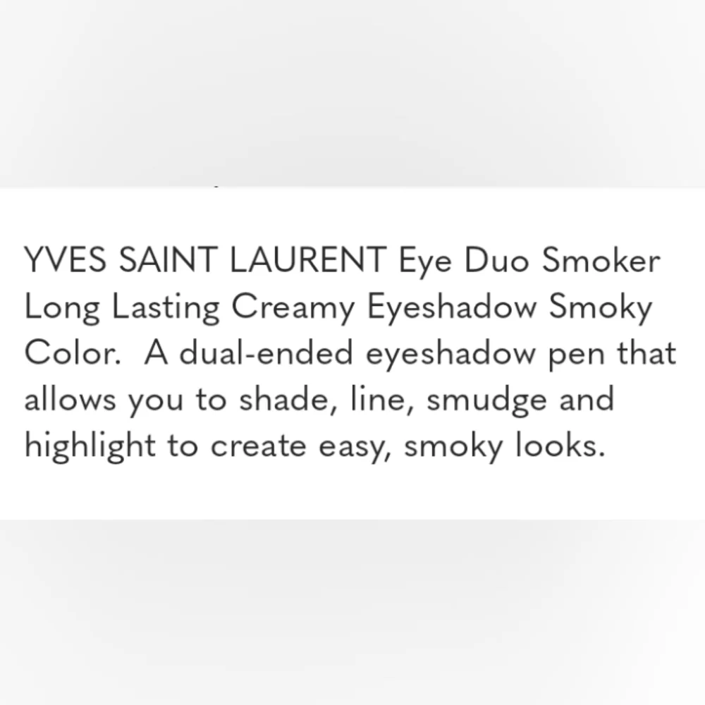 Yves Saint Laurent Eye Duo Smoker Long Lasting Creamy Duo Smoky Brown #3